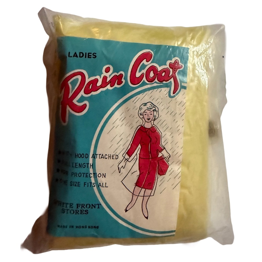 Vintage 1960s AVIS Car Rental Ladies Raincoat Plymouth Advertising Promo Sealed
